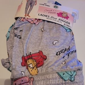 Coach potato jogger pajama pants with pockets